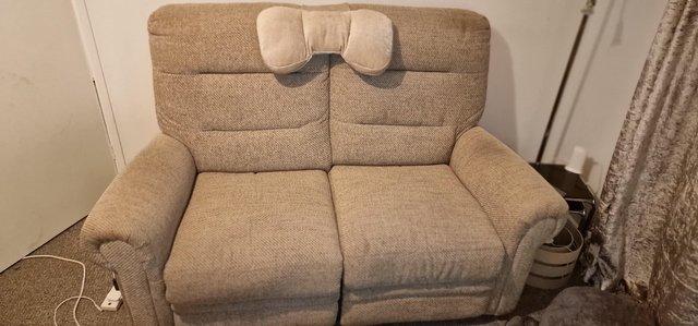 Preview of the first image of 2 seat electric sofa good condition.