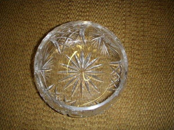 Image 2 of Pretty crystal bowl approximately 5" diameter and 2 " high