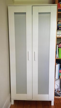 Image 3 of IKEA single white wardrobe