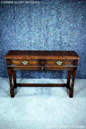 Image 20 of TITCHMARSH & GOODWIN OAK LAMP PHONE HALL CONSOLE TABLE STAND