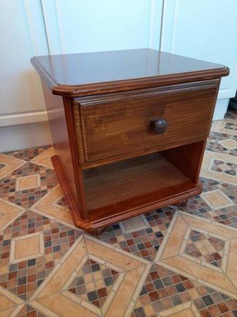 Image 2 of Bedside Cabinet in Pine Wood. Good Condition