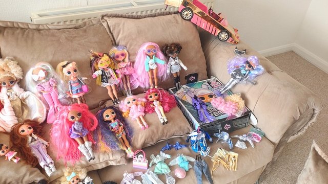 Image 2 of 15 big lol dolls and a lot of little ones and cat