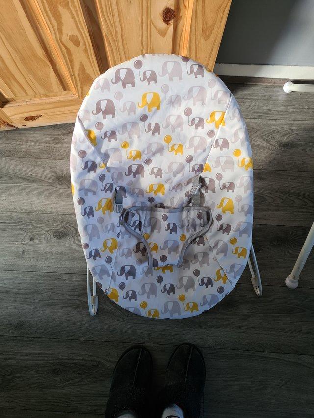 Preview of the first image of Elephant baby bouncer chair.
