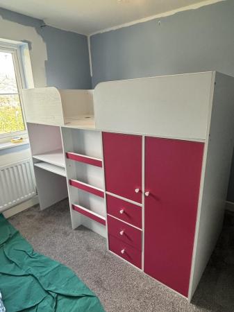 Image 3 of Pink high rise bed for sale