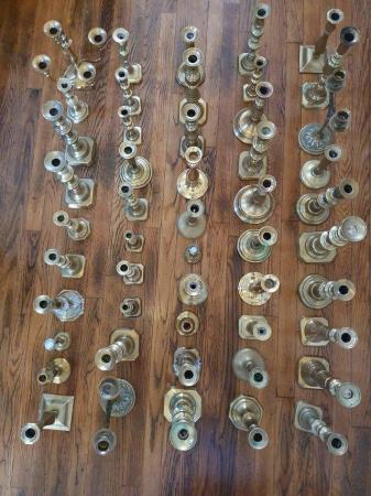 Image 8 of Antique Brass Candlesticks for hire. Perfect for weddings/