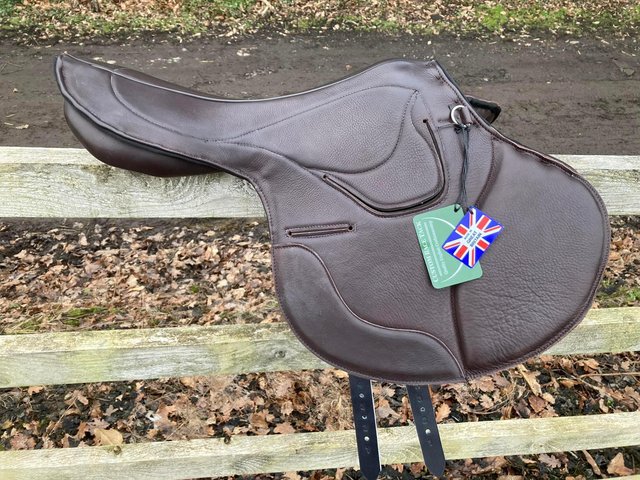 Preview of the first image of Leather half tree race exercise saddle for sale.