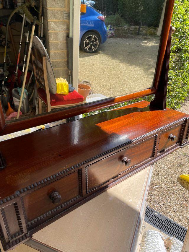 Preview of the first image of Mahogany dressing table mirror..