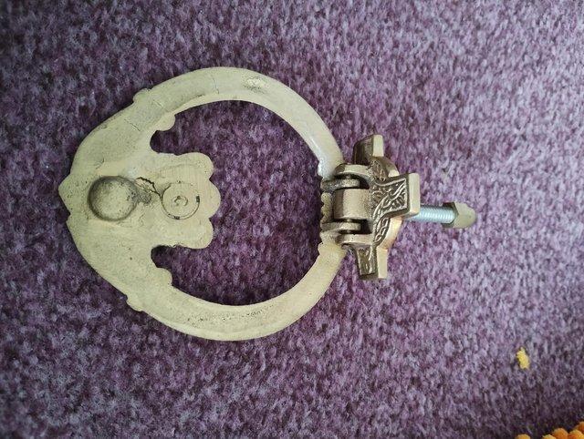Preview of the first image of Big Brass Claddagh door knocker.