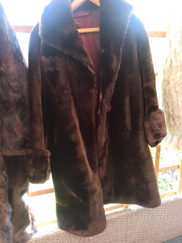 Preview of the first image of Faux fur coat 1960s1970s.