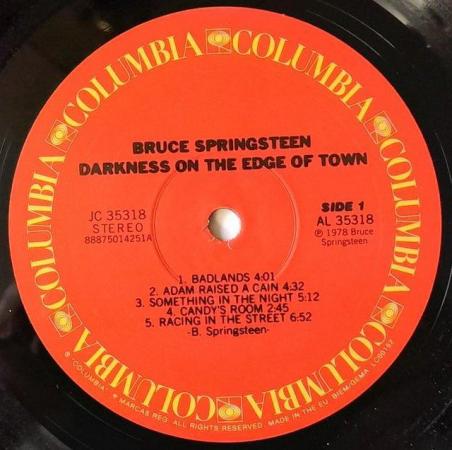 Image 3 of Springsteen Darkness On The Edge Of Town 2015 reissue LP. NM