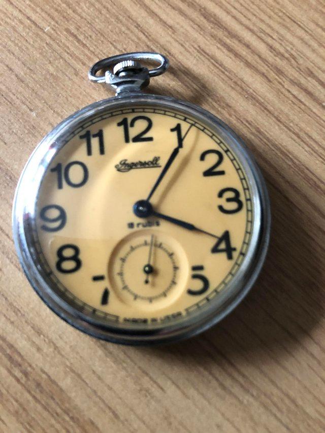 Preview of the first image of Antique ingersoll pocket watch (parts only).