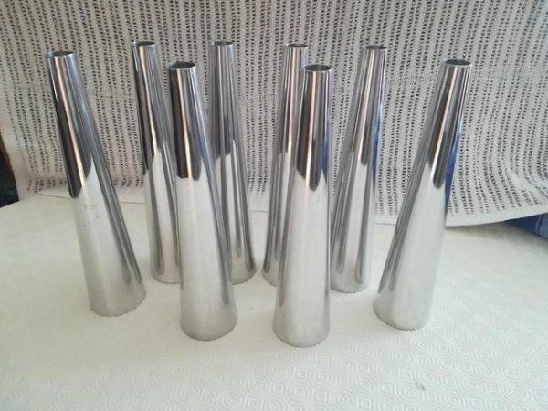 Image 2 of 8 small silver vases - ideal for a wedding or party!
