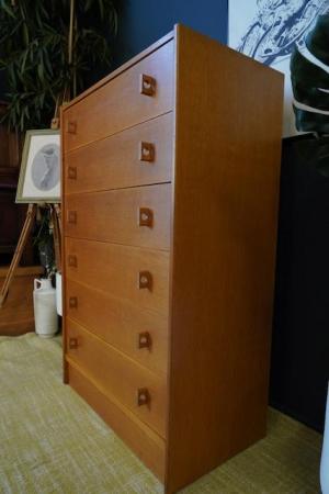 Image 5 of Mid Century 1960s Chest of Drawers Tallboy for Stag