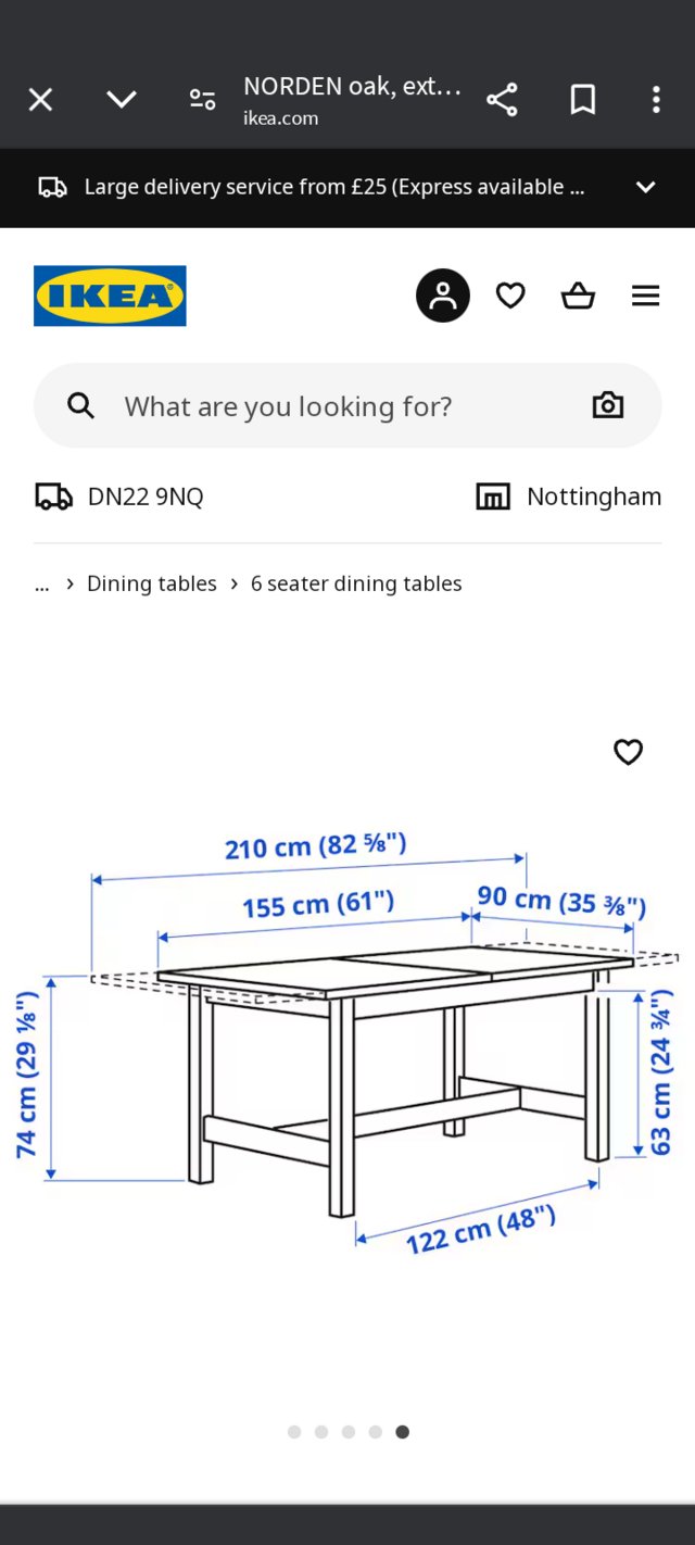 Preview of the first image of IKEA extendable dining room table.