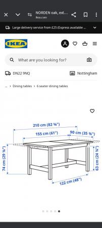 Image 1 of IKEA extendable dining room table