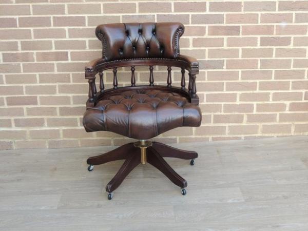 Image 3 of Vintage Captains Chesterfield Chair (UK Delivery)