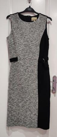 Image 13 of New Phase Eight Charlotte Colour Block Dress Grey Marl 12