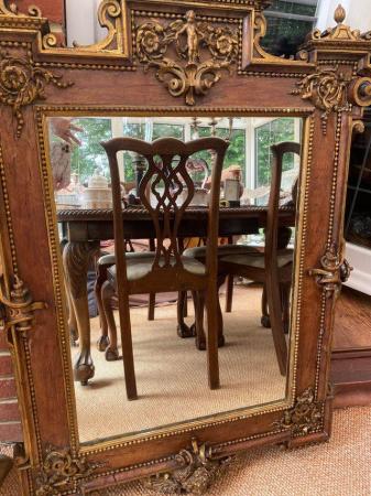 Image 2 of Antique Carved Wooden , Gilded Italian Mirror