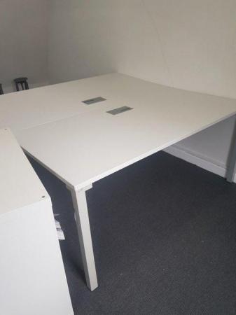 Image 3 of White 160cm x 160cm 2-person pod/bench office/business compu