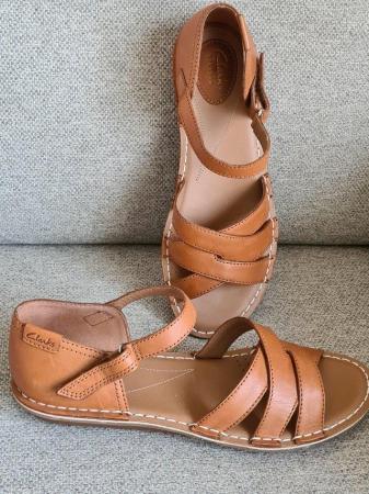 Image 2 of Brans new Clarks Leather Tan Sandals