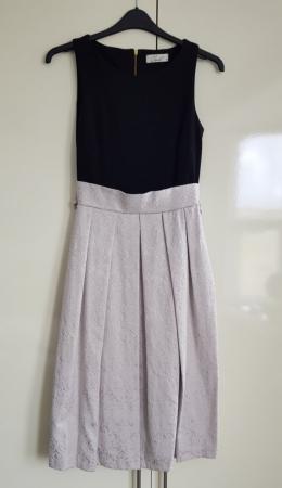 Image 3 of Closet plain black and beige design ladies midi length dress