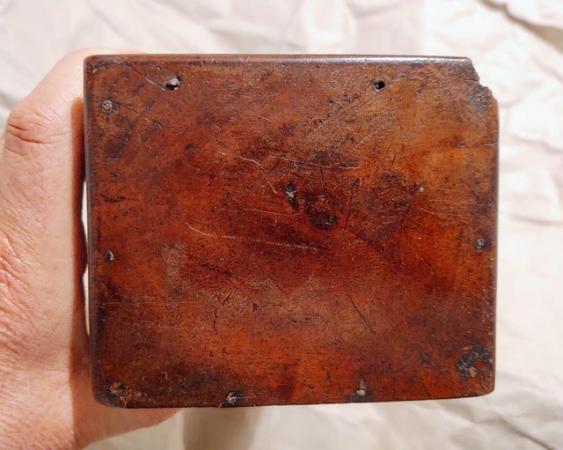 Image 3 of Large Solid Mahogany Candle Box for Restoration