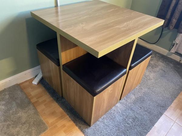 Image 2 of Space saver table and stools with storage
