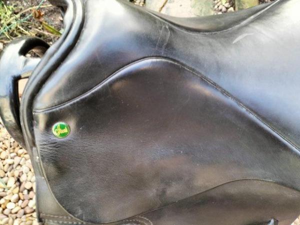 Image 3 of Ideal VSD black leather saddle 18"