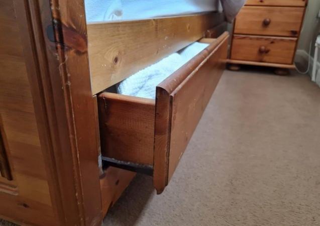 Image 3 of Pine Double Bed With Built in Drawers.