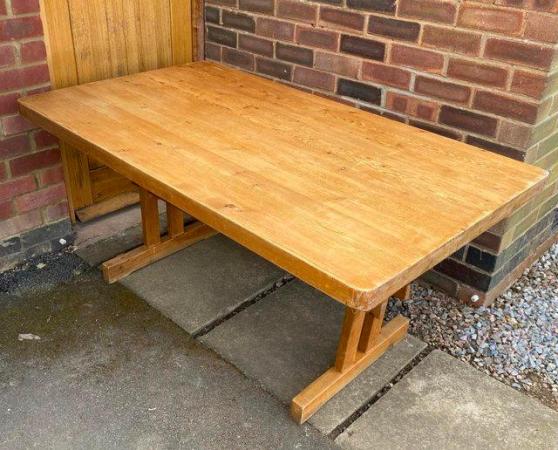 Image 3 of Antique Pine Refectory Table For Sale.