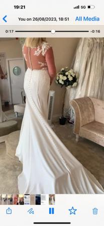 Image 3 of Mark Lesley designer wedding Dress size 12