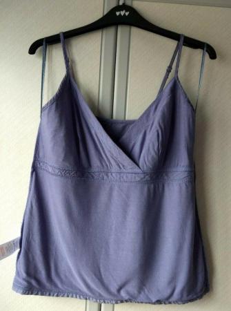 Image 4 of Women's Monsoon Silk Embroidered Summer Cami Top Purple 12