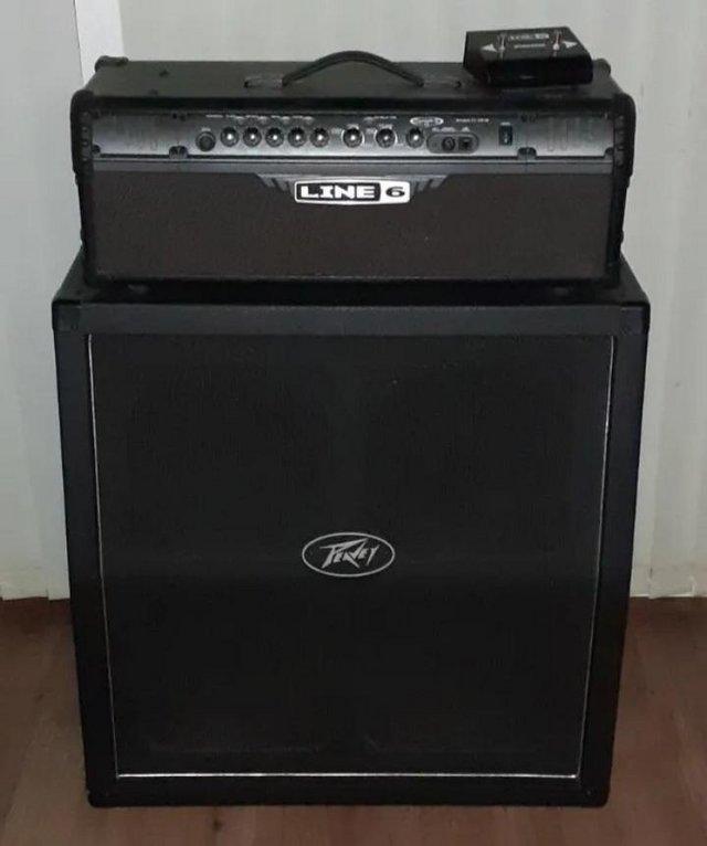 Preview of the first image of LINE 6 SPIDER 3 HD 75 W HEAD & PEAVEY USA XXL 4X12 CAB AMP.