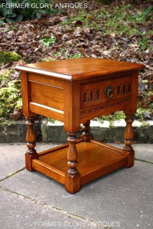 Image 21 of OLD CHARM LIGHT OAK PHONE LAMP TABLE BEDSIDE CABINET STAND