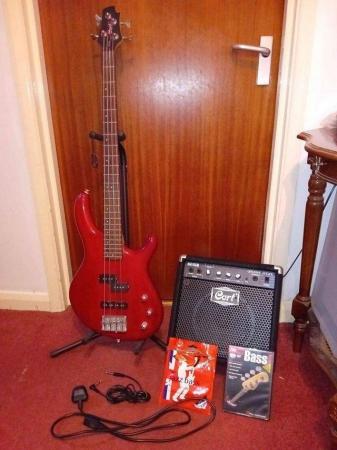 Image 1 of Cort Action Bass Guitar & Amp + more