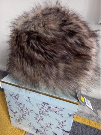 Image 1 of Ladiesfaux fur hat by Helen Moore