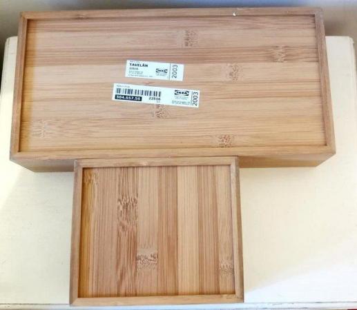 Image 2 of IKEA TAVELAN Bamboo decorative trays