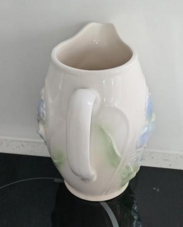 Image 16 of Poet Laval Pottery.  Ceramic Jug/Vase.  7" Tall.