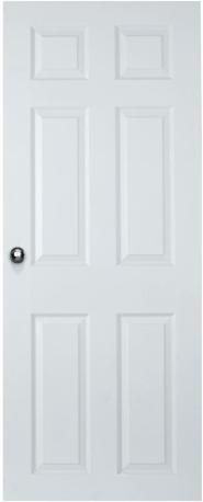 Preview of the first image of Door Internal Colonial style white wood grain.