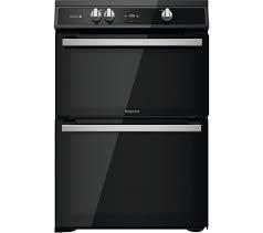 Image 1 of HOTPOINT 60CM BLACK ELECTRIC INDUCTION COOKER-2 OVENS-FAB