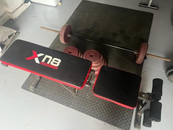 Image 3 of Weight bench and weights