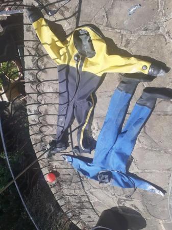 Image 1 of Otter dry suit yellow size 8 feet