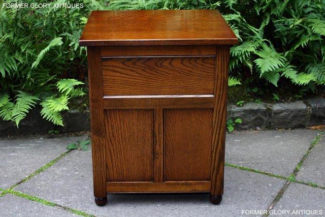Image 38 of OLD CHARM LIGHT OAK BEDSIDE LAMP TABLES CHESTS OF DRAWERS