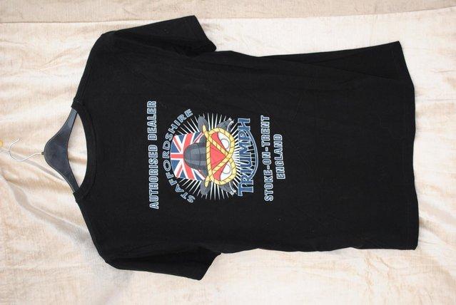 Preview of the first image of Triumph Tee Shirt with Staffordshire Triumph rear logo M.