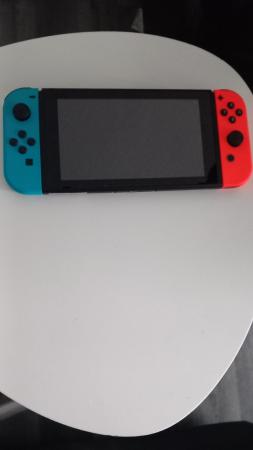 Image 1 of Nintendo switch neon with 1 game