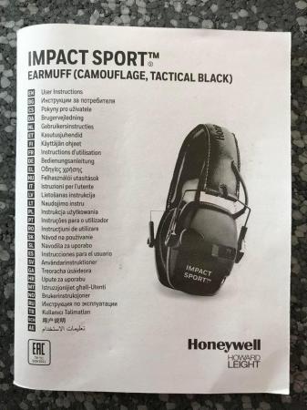 Image 3 of Howard Leight Honeywell Impact Sport Earmuff Tactical Black