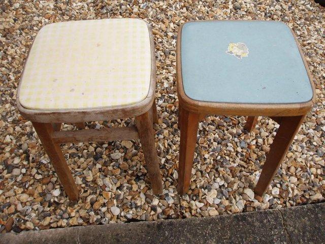 Preview of the first image of Pair of Retro kitchen stools must go.