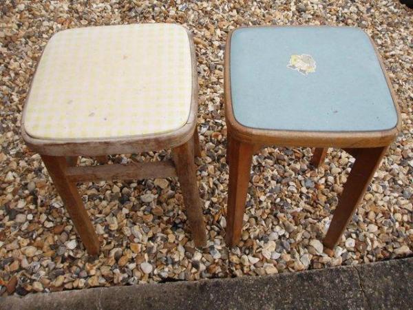 Image 1 of Pair of Retro kitchen stools must go