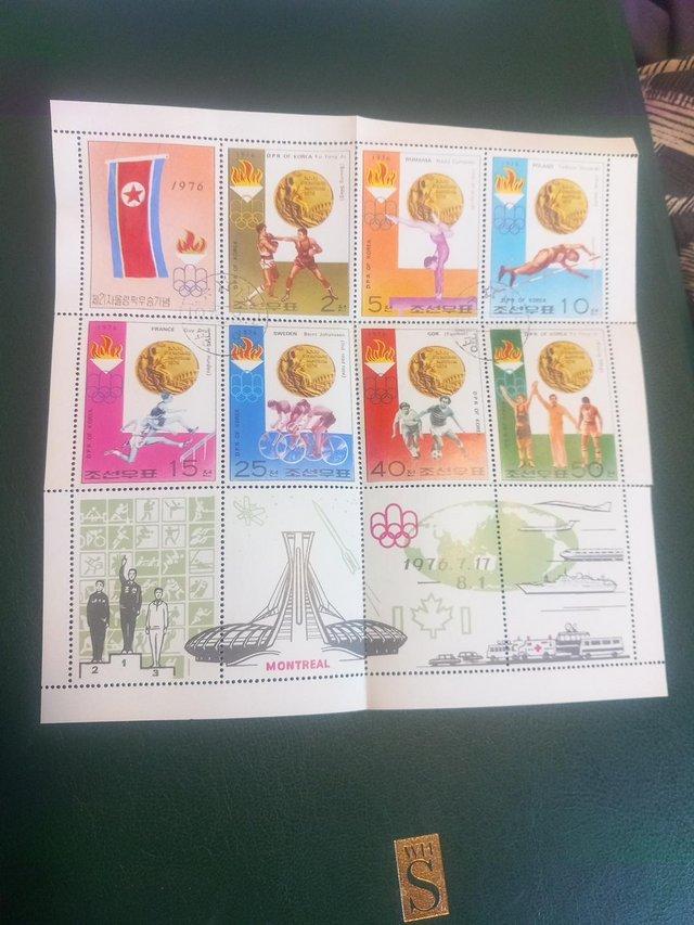 Preview of the first image of Olympic collectable stamps from 1976.