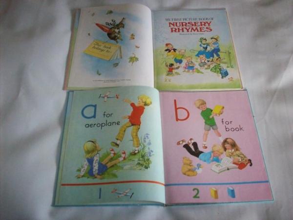 Image 2 of Pair Nursery Rhymes Hardcover -vintage Children’s Books abc